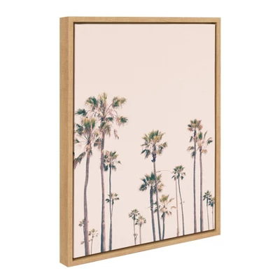 18" X 24" Sylvie Palm Tree Paradise Framed Canvas Wall Art By Caroline Pink/Mint - Kate And Laurel 1 18" X 24" Sylvie Palm Tree Paradise Framed Canvas Wall Art By Caroline Pink/Mint - Kate And Laurel