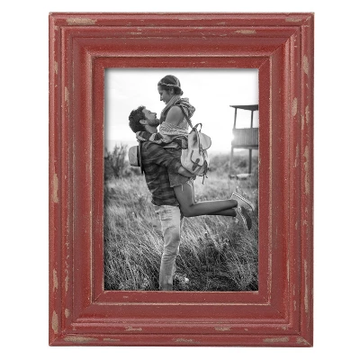 Red Decorative Distressed Wood Picture Frame - Foreside Home & Garden 8 Red Decorative Distressed Wood Picture Frame - Foreside Home & Garden - Image 8