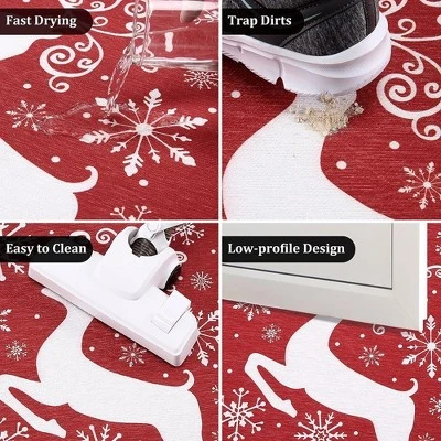 Trinity Christmas Deer Decorative Doormat Xmas Holiday Welcome Door Mat, 17" X 29" 4 Trinity Christmas Deer Decorative Doormat Xmas Holiday Welcome Door Mat, 17" X 29" - Image 4
