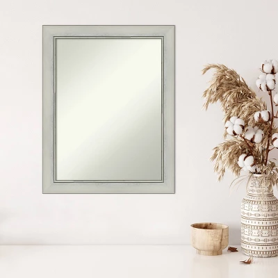 22" X 28" Non-Beveled Flair Silver Patina Wall Mirror - Amanti Art 5 22" X 28" Non-Beveled Flair Silver Patina Wall Mirror - Amanti Art - Image 5