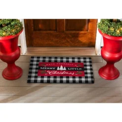 Evergreen Merry Little Christmas Sassafras Indoor Outdoor Switch Doormat 1'10"x10" Red -Safavieh Outlet Store GUEST d014ad73 b376 403a b7bd 0667ddabdd36