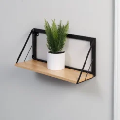 Honey-Can-Do Small Laundry Wall Shelf With Wood Light Oak -Safavieh Outlet Store GUEST d033a478 860e 4ef5 8fab e48d2ed17b0e