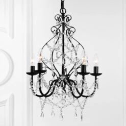 17" LED Crystal Maura Chandelier Black - Jonathan Y -Safavieh Outlet Store GUEST d15cfb44 4635 4dcb 8655 b5a51d02f77a