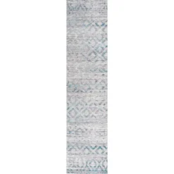 Ancient Faded Trellis Area Rug - JONATHAN Y