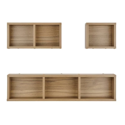 3pc Bauhaus Floating Geometric Cubby Wall Shelf Set - Danya B. 17 3pc Bauhaus Floating Geometric Cubby Wall Shelf Set - Danya B. - Image 17
