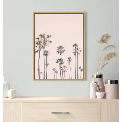 18" X 24" Sylvie Palm Tree Paradise Framed Canvas Wall Art By Caroline Pink/Mint - Kate And Laurel 5 18" X 24" Sylvie Palm Tree Paradise Framed Canvas Wall Art By Caroline Pink/Mint - Kate And Laurel - Image 5