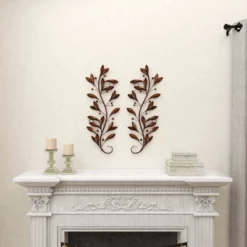 Metal Leaf Wall Decor Set Of 2 Brown - Olivia & May 17 Metal Leaf Wall Decor Set Of 2 Brown - Olivia & May -Safavieh Outlet Store GUEST d35b06c7 499e 4bf0 9f66 087ccc46b356