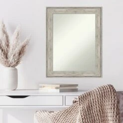 23" X 29" Non-Beveled Crackled Metallic Wall Mirror - Amanti Art -Safavieh Outlet Store GUEST d3f5203c 4c85 40ae 9003 dc750f5644de
