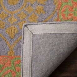 2'x3' Leaf Hooked Accent Rug Orange/Silver - Safavieh -Safavieh Outlet Store GUEST d48a0d9e f9bc 4fde 8e0c fbe74e88c9ab