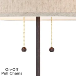 360 Lighting Modern Accent Table Lamp With USB And AC Power Outlet 23 1/2" High Bronze Fabric Drum Shade For Bedroom Living Room House Desk Bedside -Safavieh Outlet Store GUEST d49981cc a0b5 4426 aead 00a9612cb3ac