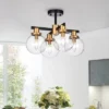 17.5" X 17.5" X 13" Tegan Flushmount Ceiling Light Black - Warehouse Of Tiffany