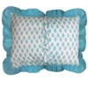 Bacati - Sophia Paisley Aqua/Coral Throw Pillow