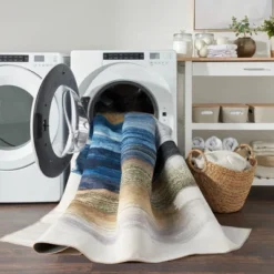 Nourison Washables Abstract Brushstroke Indoor Non-Skid Area Rug -Safavieh Outlet Store GUEST d98364c4 eeae 4c07 8188 89ce5d4f6fb3