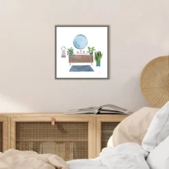 16" X 16" Bathroom I By Farida Zaman Framed Canvas Wall Art Green - Amanti Art -Safavieh Outlet Store GUEST d9cf12ae c48b 4c4d 9e08 3eefb0a5b42e