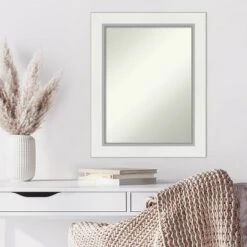 24" X 30" Non-Beveled Eva White Silver Wall Mirror - Amanti Art 11 24" X 30" Non-Beveled Eva White Silver Wall Mirror - Amanti Art -Safavieh Outlet Store GUEST da02af1d 4f4a 405f b580 585597cb291e