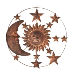 Metal Sun And Moon Indoor Outdoor Wall Decor With Stars Bronze - Olivia & May -Safavieh Outlet Store GUEST da4991c2 36a3 42b8 b22d 8b2753feb8ec