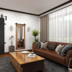 Wood Wall Mirror With Metal Hanging Rod Brown - Olivia & May -Safavieh Outlet Store GUEST da50d899 4e0b 4d03 81b2 fdf1257a0b76