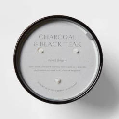 Colored Vase Glass With Dustcover & Black Teak Candle Black - Threshold™ -Safavieh Outlet Store GUEST db5f0a77 3d4b 4811 aeb9 5e16fded9c82