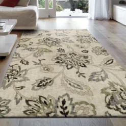 Modern Bohemian Farmhouse Floral Indoor Area Rug Or Runner By Blue Nile Mills