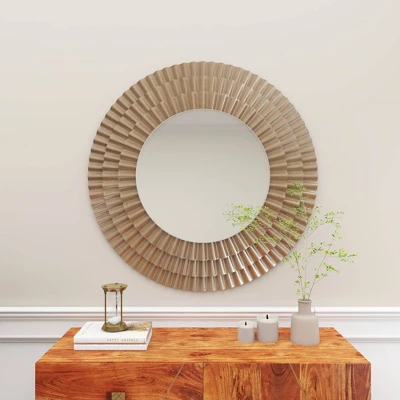 Wood Starburst Wall Mirror Silver - Olivia & May 10 Wood Starburst Wall Mirror Silver - Olivia & May - Image 10