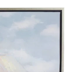 Canvas Landscape Barn Framed Wall Art With Silver Frame Multi Colored - Olivia & May -Safavieh Outlet Store GUEST e18f7ea5 f435 4cbc 9a89 f522dec39ec8