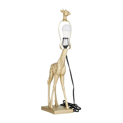 Eclectic Polyresin Giraffe Table Lamp Gold - Olivia & May 7 Eclectic Polyresin Giraffe Table Lamp Gold - Olivia & May - Image 7