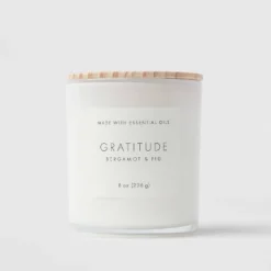 Wood Lidded Glass Wellness Grateful Candle - Threshold™ -Safavieh Outlet Store GUEST e2abc33a 046c 4c28 b14d 927a818b1602