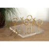 8" X 5" Glam Style Metallic Tic Tac Toe Game Set On Clear Acrylic Board Gold - CosmoLiving By Cosmopolitan