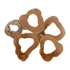 37" X 42" Teak Wood Abstract Handmade Live Edge Wall Decor Brown - Olivia & May