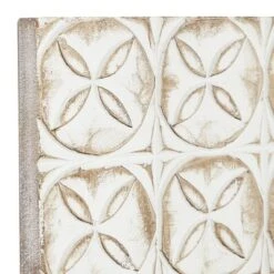 Set Of 2 Wooden Geometric Intricately Carved Wall Decors White - Olivia & May -Safavieh Outlet Store GUEST e40f7193 a204 4449 91dd 38ac1dc82819