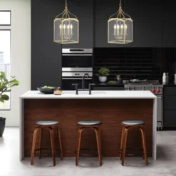 11" LED 4-light Ruth Classic Lantern Metal/Glass Pendant Antique Gold - JONATHAN Y -Safavieh Outlet Store GUEST e40fe0df 5954 4af9 ae1d aa20df1bc342