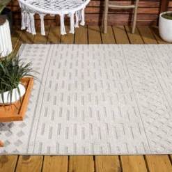 Xlendi High-Low Pile Moroccan Geometric Indoor/Outdoor Area Rug - JONATHAN Y -Safavieh Outlet Store GUEST e447edd4 f766 444a bd13 780ce46133e3