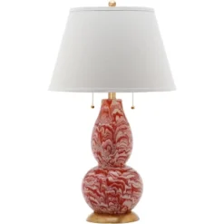 Color Swirls Glass Table Lamp (Set Of 2) - Orange/White - Safavieh -Safavieh Outlet Store GUEST e44f8c7f 3a7d 45c5 824c 90a950ac6083