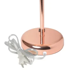 19.5" Bedside USB Port Feature Metal Table Desk Lamp Rose Gold With White Fabric Shade - Creekwood Home -Safavieh Outlet Store GUEST e46bd1a3 e41c 4100 bf0c 3795e182dd58