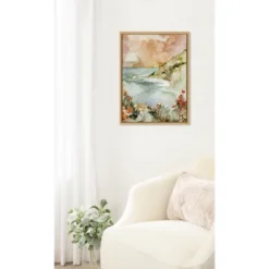 18" X 24" Sylvie Landscape 04 Framed Canvas By Annie Quigley Natural - Kate & Laurel All Things Decor -Safavieh Outlet Store GUEST e67af1dc d7cd 4f63 97cf d2f83a1a41c2