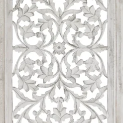 Mango Wood Floral Handmade Intricately Carved Arabesque Wall Decor - Olivia & May -Safavieh Outlet Store GUEST e7ed7b37 380c 40e2 8447 976f9d9e78c1