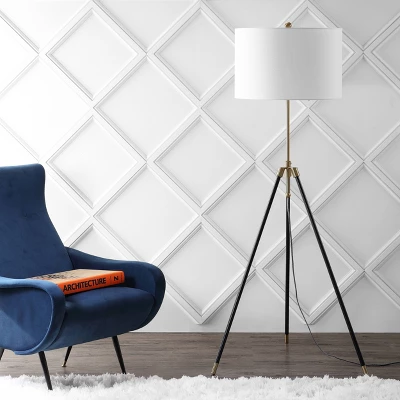 67" Adjustable Metal Lucius Floor Lamp (Includes LED Light Bulb) Black - JONATHAN Y 2 67" Adjustable Metal Lucius Floor Lamp (Includes LED Light Bulb) Black - JONATHAN Y - Image 2