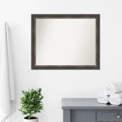 Amanti Art Bark Rustic Char Narrow Non-Beveled Bathroom Wall Mirror -Safavieh Outlet Store GUEST e8070401 5515 4638 b782 e922b0cf97f2