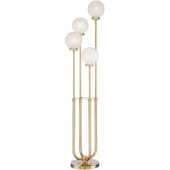 Possini Euro Design Mid Century Modern Glam Style Floor Lamp 4-Light LED 68.5" Tall Warm Gold Glass Globe Shade For Living Room House Uplight -Safavieh Outlet Store GUEST e9c2467f d0e9 4e17 9ce8 b05c84c2f2bc