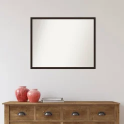 29" X 23" Non-Beveled Carlisle Espresso Narrow Wood Wall Mirror - Amanti Art -Safavieh Outlet Store GUEST e9cb1101 6699 41fd 84da 31f14a335308