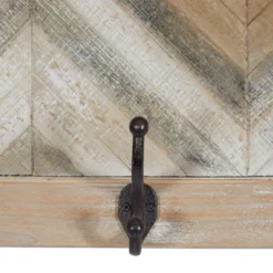 Wood 1 Shelf And 4 Hangers Wall Hook Brown - Olivia & May -Safavieh Outlet Store GUEST eaea7875 ad2b 4b97 8813 7bddc3c80bb0