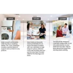 J&V TEXTILES 20" X 55" Oversized Cushioned Anti-Fatigue Kitchen Runner Mat (Rustic Medallion Cream) -Safavieh Outlet Store GUEST eaf9a615 0a29 4421 b12e 9196b2f339da