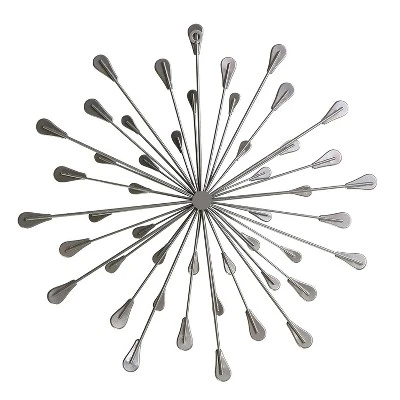 Stratton Home Decor S03042 Silver Acrylic Burst 16 X 16 X 1.75 Inch Metal Wall Art Room Decoration For Bedroom, Bathroom, Living Room, Or Kitchen 1 Stratton Home Decor S03042 Silver Acrylic Burst 16 X 16 X 1.75 Inch Metal Wall Art Room Decoration For Bedroom, Bathroom, Living Room, Or Kitchen