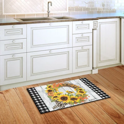 Briarwood Lane Sunflower Fall Wreath Welcome Doormat Autumn Floral Indoor Outdoor 30" X 18" 3 Briarwood Lane Sunflower Fall Wreath Welcome Doormat Autumn Floral Indoor Outdoor 30" X 18" - Image 3