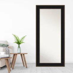32" X 68" Non-Beveled Mezzanine Espresso Wood Full Length Floor Leaner Mirror - Amanti Art -Safavieh Outlet Store GUEST eedd6cc1 6fcf 4952 9b59 18dc1935023e