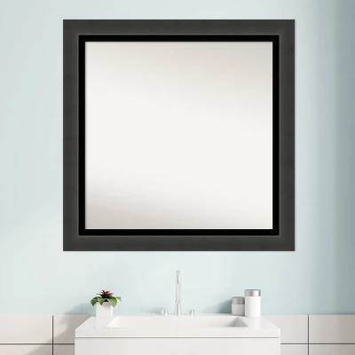 31" X 31" Non-Beveled Tuxedo Black Bathroom Wall Mirror - Amanti Art 8 31" X 31" Non-Beveled Tuxedo Black Bathroom Wall Mirror - Amanti Art - Image 8