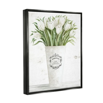 Stupell Industries White Tulip Bouquet In Parisian Vase Floral Arrangement 2 Stupell Industries White Tulip Bouquet In Parisian Vase Floral Arrangement - Image 2