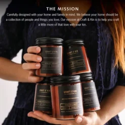 Craft & Kin Wood Wick, All-Natural Soy Aromatherapy Candle In Amber Glass Jar -Safavieh Outlet Store GUEST f25d6d43 352b 42fb 8d7e 3ed501784579