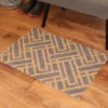2'x3' ColorStar Deco Grid Door Mat Gray - Bungalow Flooring