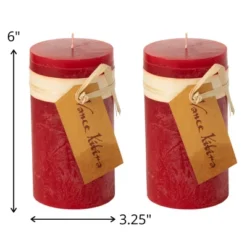 Cranberry Timber Pillar Candles - Set Of 2 -Safavieh Outlet Store GUEST f2ad3d0d 0452 4232 a823 a48f0f4265aa